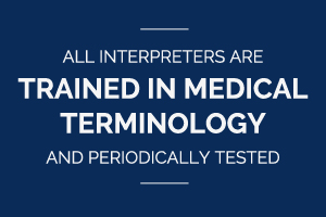 trained in medical terms text banner