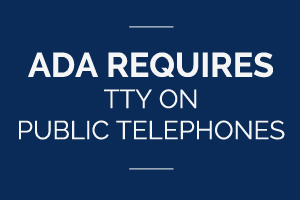 ADA public telephones tty text banner