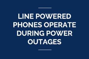 line powered phones text banner